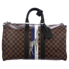 Louis Vuitton NEW Monogram Black Silver Top Handle Men's Travel Duffle Bag  at 1stDibs