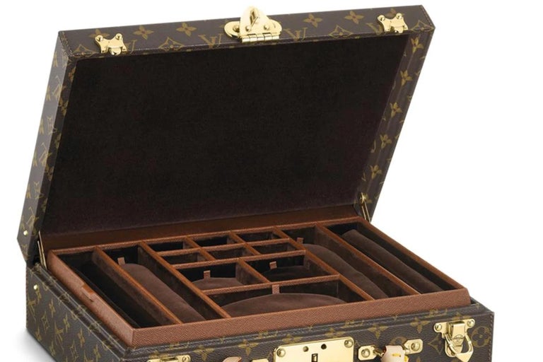 Louis Vuitton NEW Monogram Men's Women's Jewelry Watch Vanity Travel Trunk Case at 1stDibs