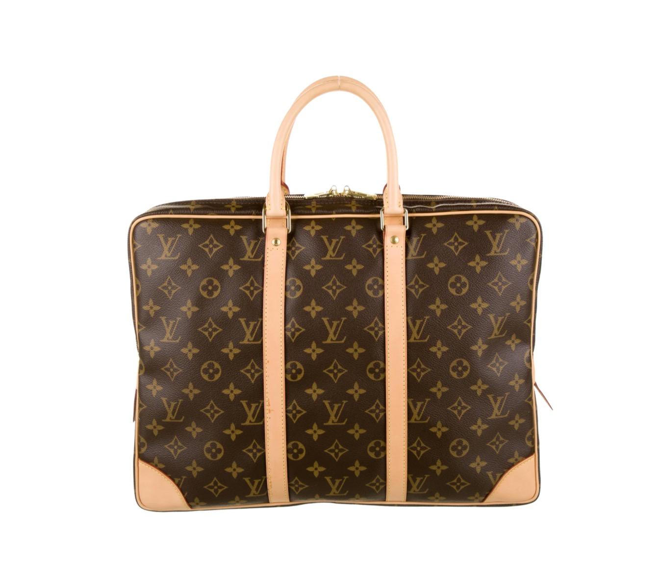 Brown Louis Vuitton NEW Monogram Men's Women's Travel Business Top Handle Tote Bag