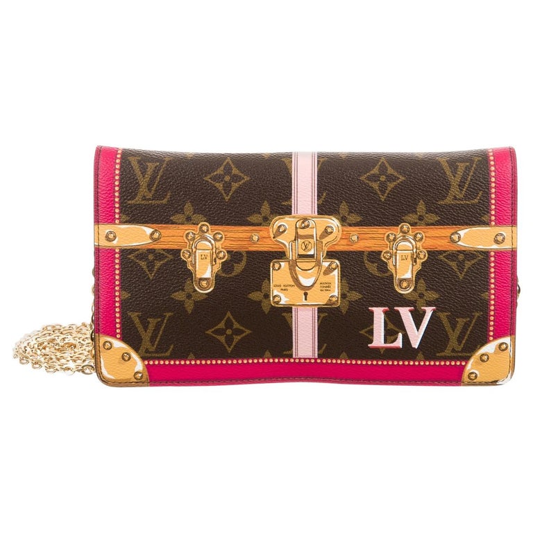 Louis Vuitton NEW Multi Pink Monogram Evening Clutch Shoulder Flap Chain Bag at 1stdibs