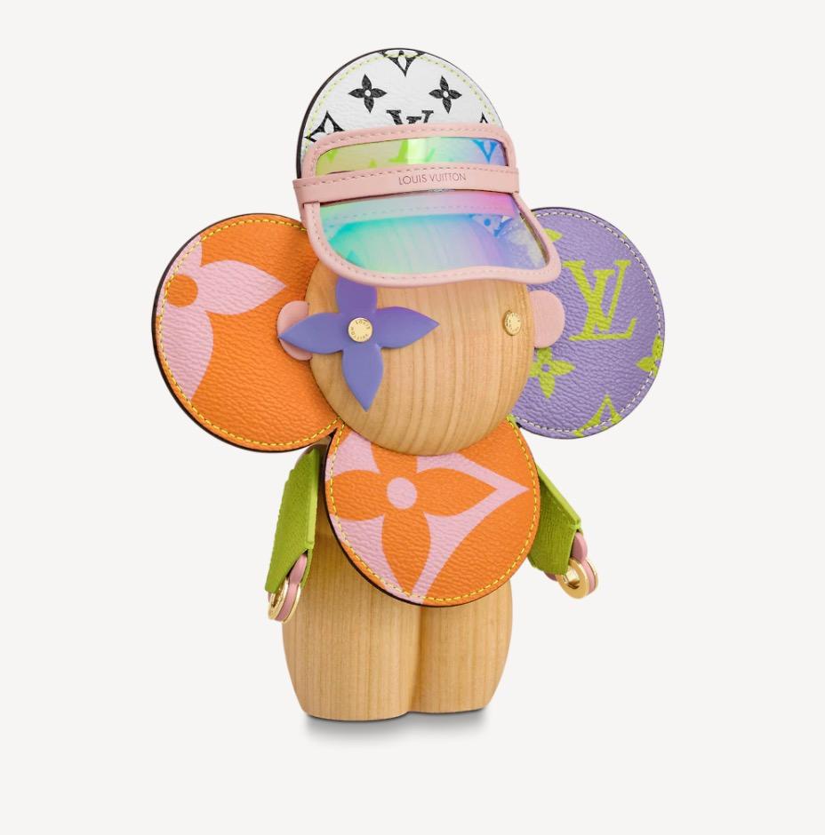 Louis Vuitton NEW Limited Edition Pink Wood Figurine Decorative Bear Toy  Figure