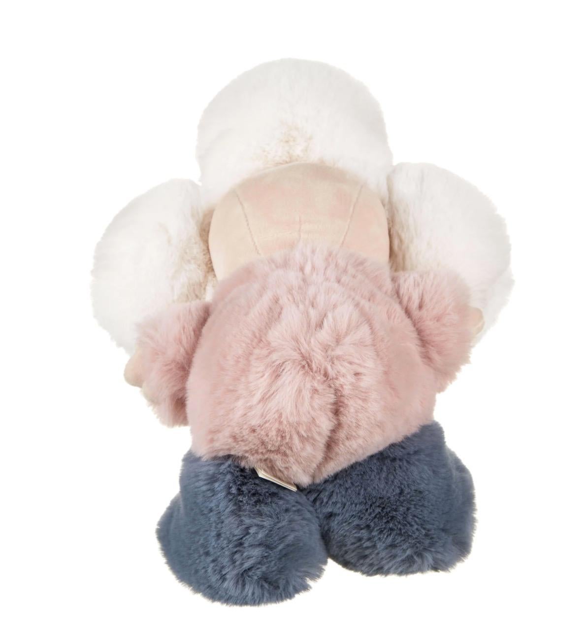 Dekorative Bär-Spielzeugfigur mit Monogramm in Rosa, Blau und Weiß von Louis Vuitton, NEU (Beige) im Angebot