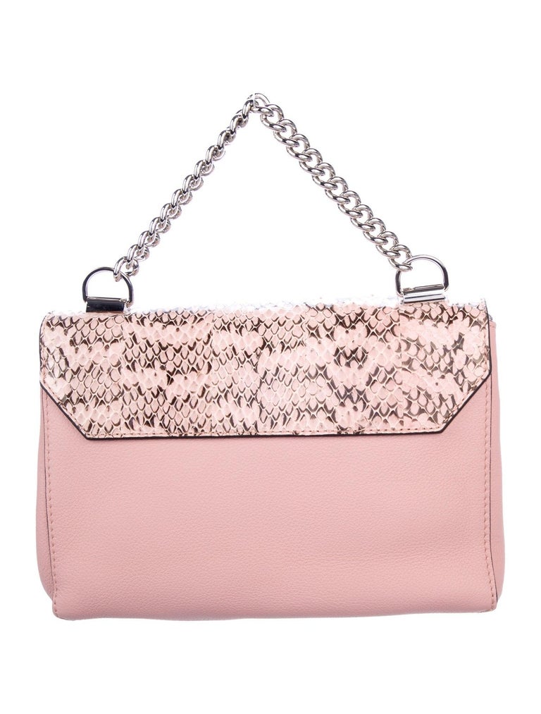 Louis Vuitton NEW Pink Leather Snakeskin Exotic Top Handle