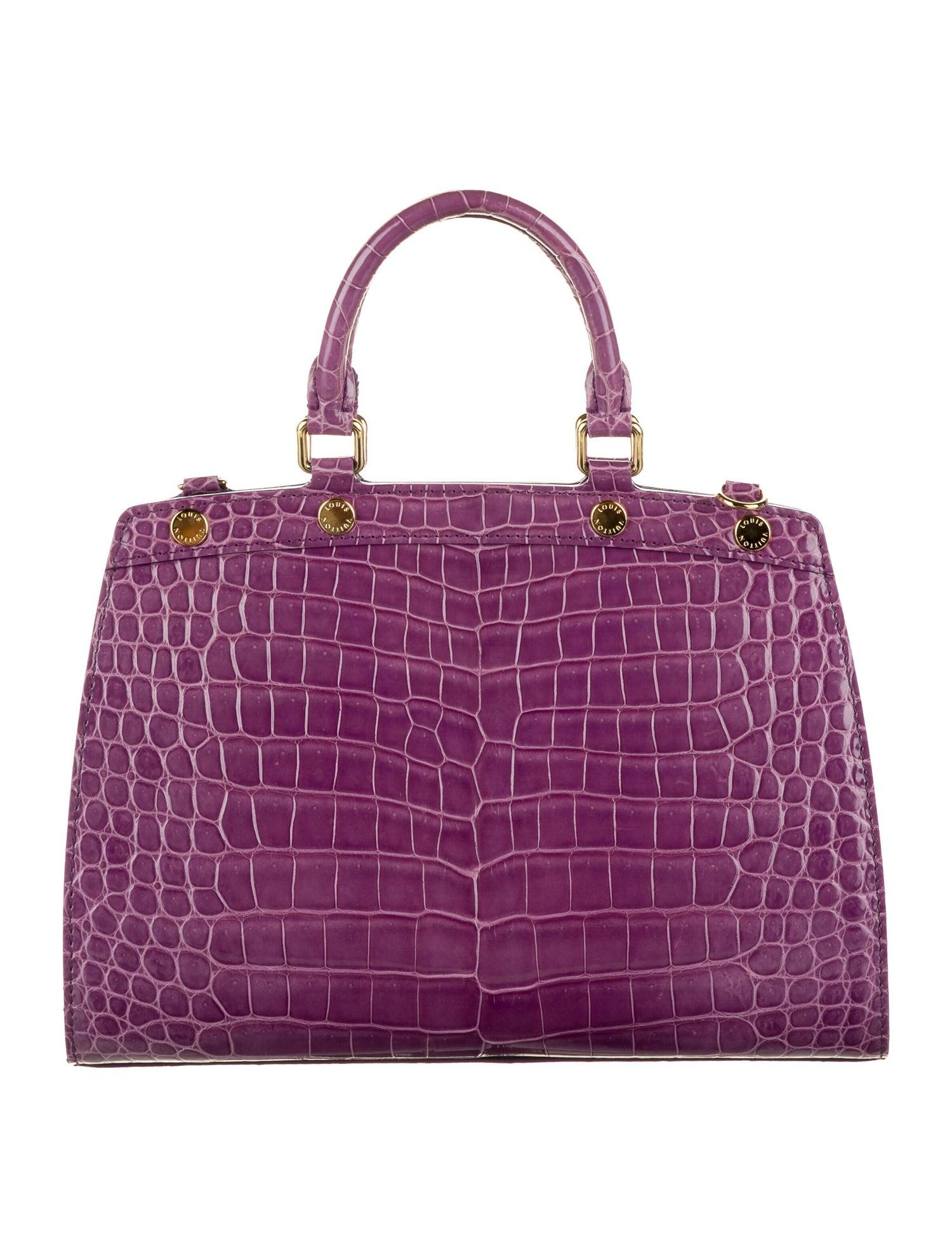 purple crocodile bag