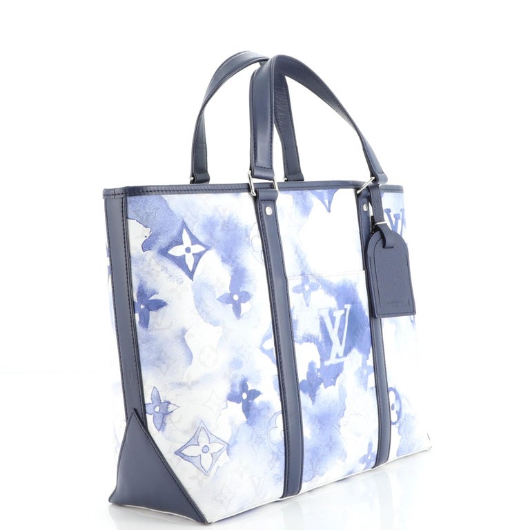 Louis Vuitton Limited Edition Blue Watercolor Monogram Coated Canvas New  Tote GM, myGemma