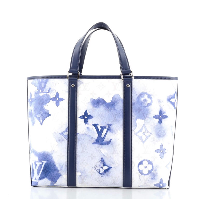 Louis Vuitton Blue/White Monogram Watercolor Weekend Tote GM Louis