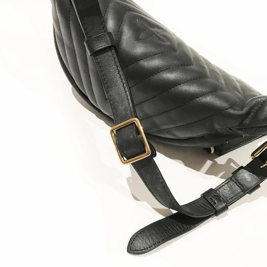 Black Louis Vuitton New Wave Bumbag