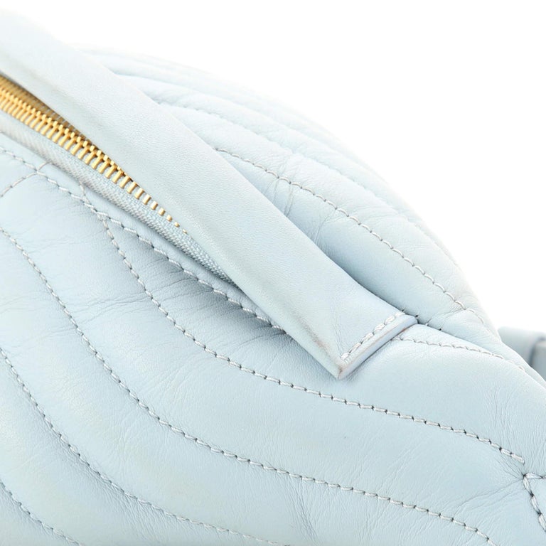 Louis Vuitton White Matelassé Leather New Wave Bumbag