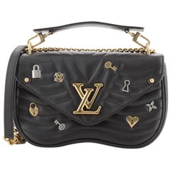 LOUIS VUITTON New Wave MM love lock 3WAY Women's shoulder MM