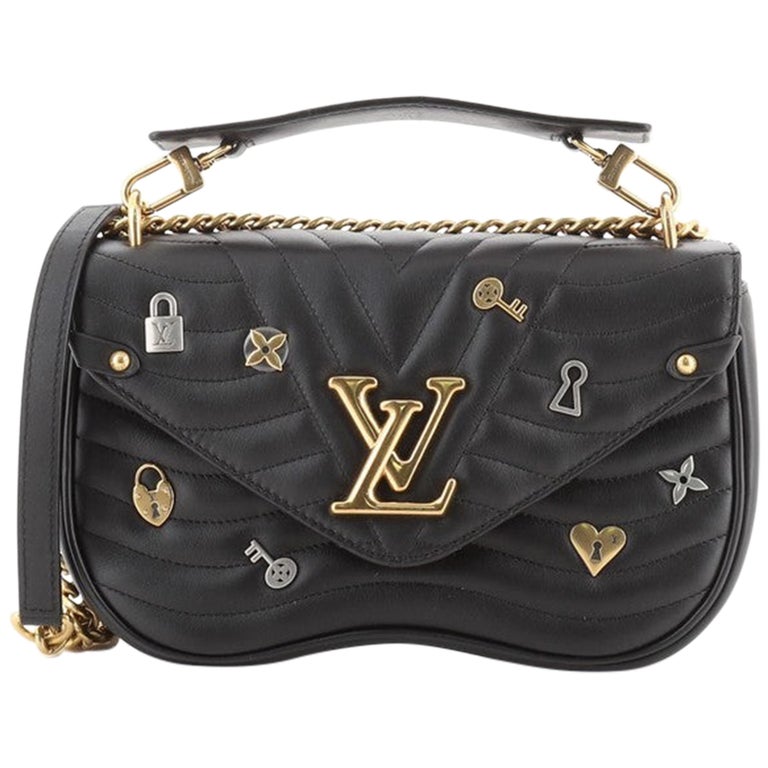 Louis Vuitton, Bags, Louis Vuitton Authentic Love Lock Wave Long Leather  Wallet Black