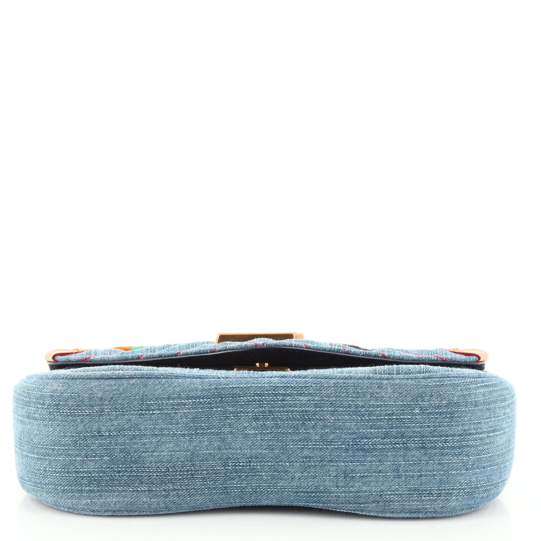 Louis Vuitton New Wave Kette Tasche Limited Edition Patches aus gestepptem Denim MM für Damen oder Herren