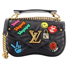 Louis Vuitton New Wave Chain Bag Limited Edition Patches Quilted Leather MM
