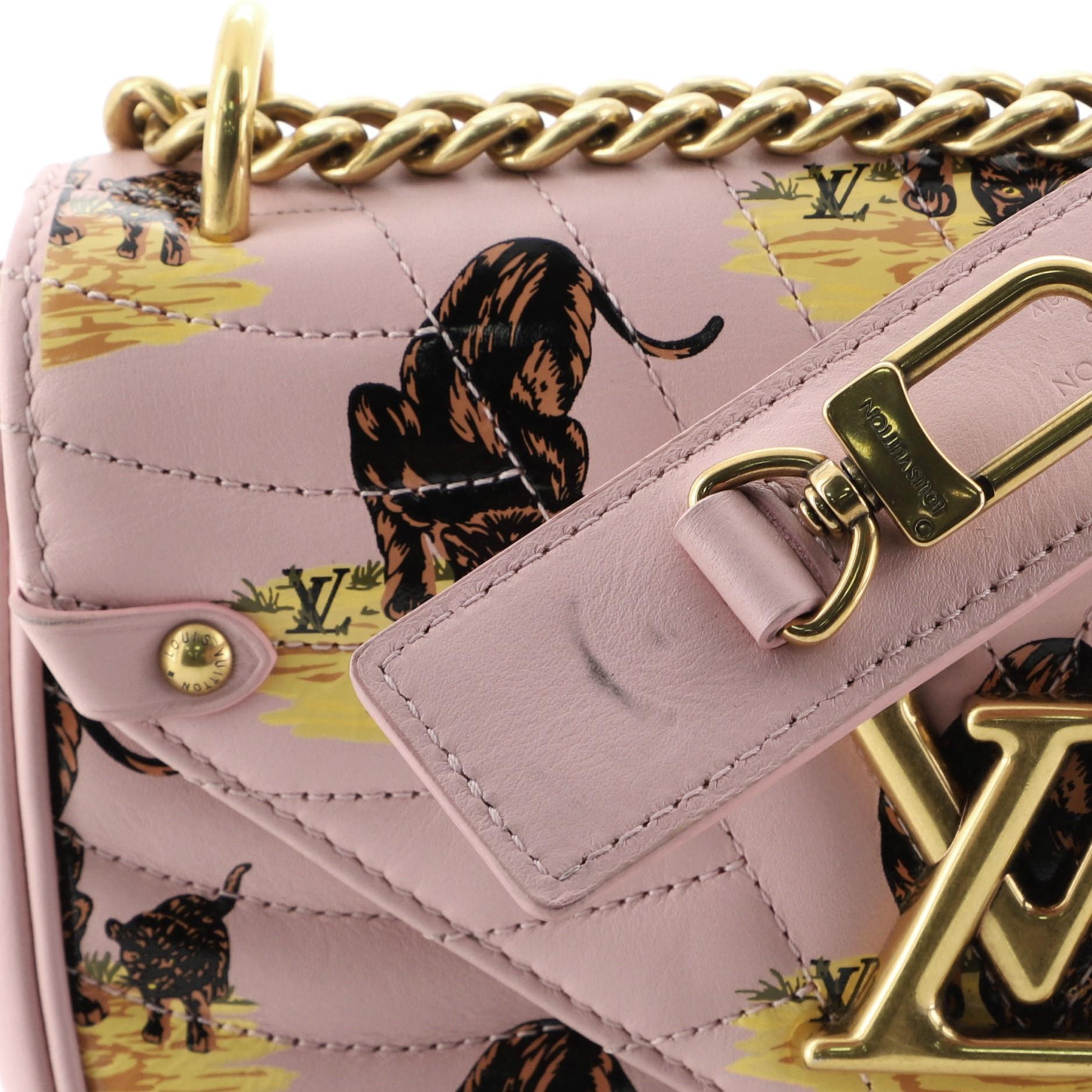 Women's or Men's Louis Vuitton New Wave Chain Bag Limited Edition Printed Quilted Leather PM
