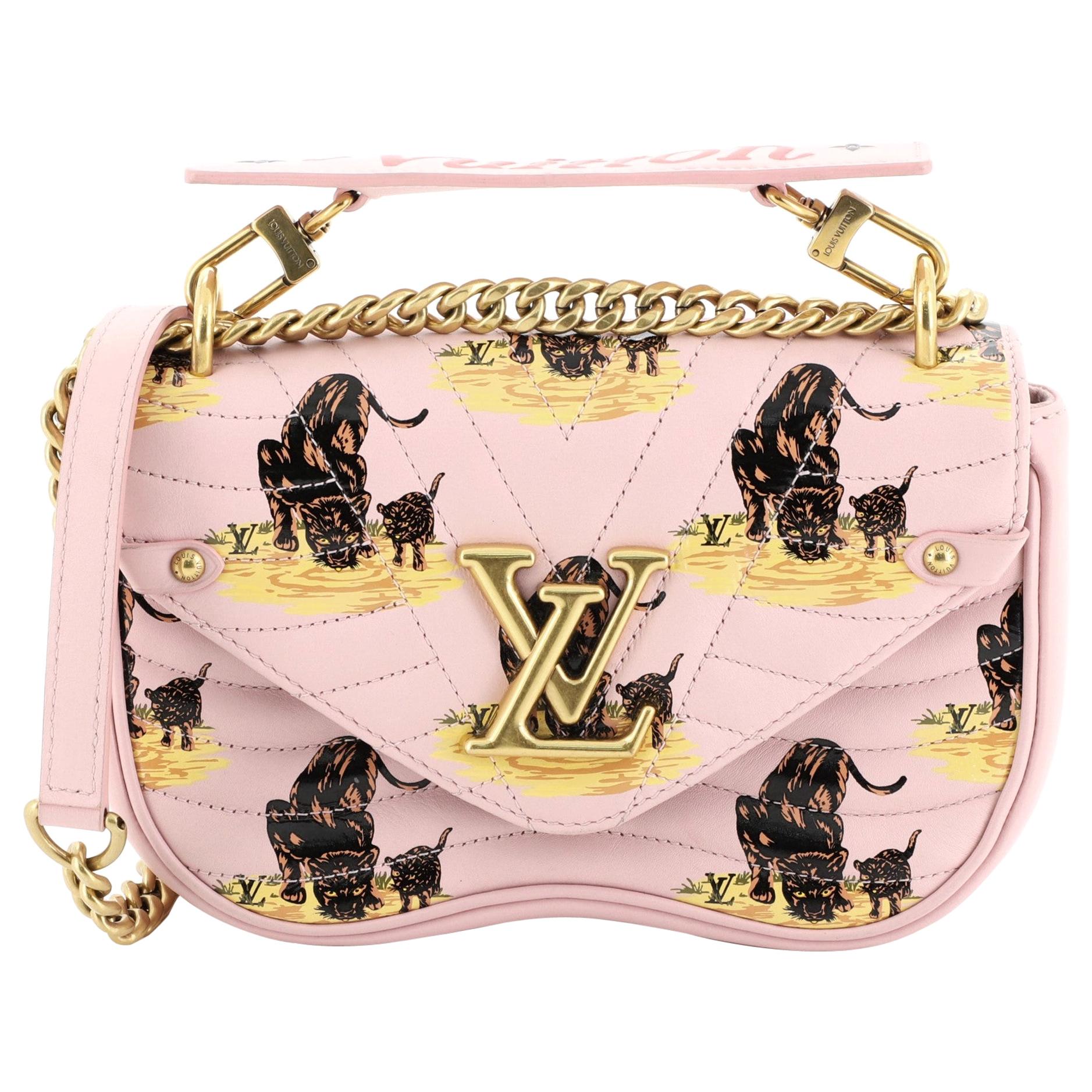 Louis Vuitton New Wave Chain Bag MM Black in Calfskin with Gold-tone - US