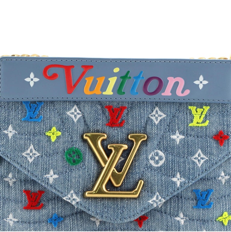 Louis Vuitton New Wave Chain Shoulder Bag Embroidered Monogram