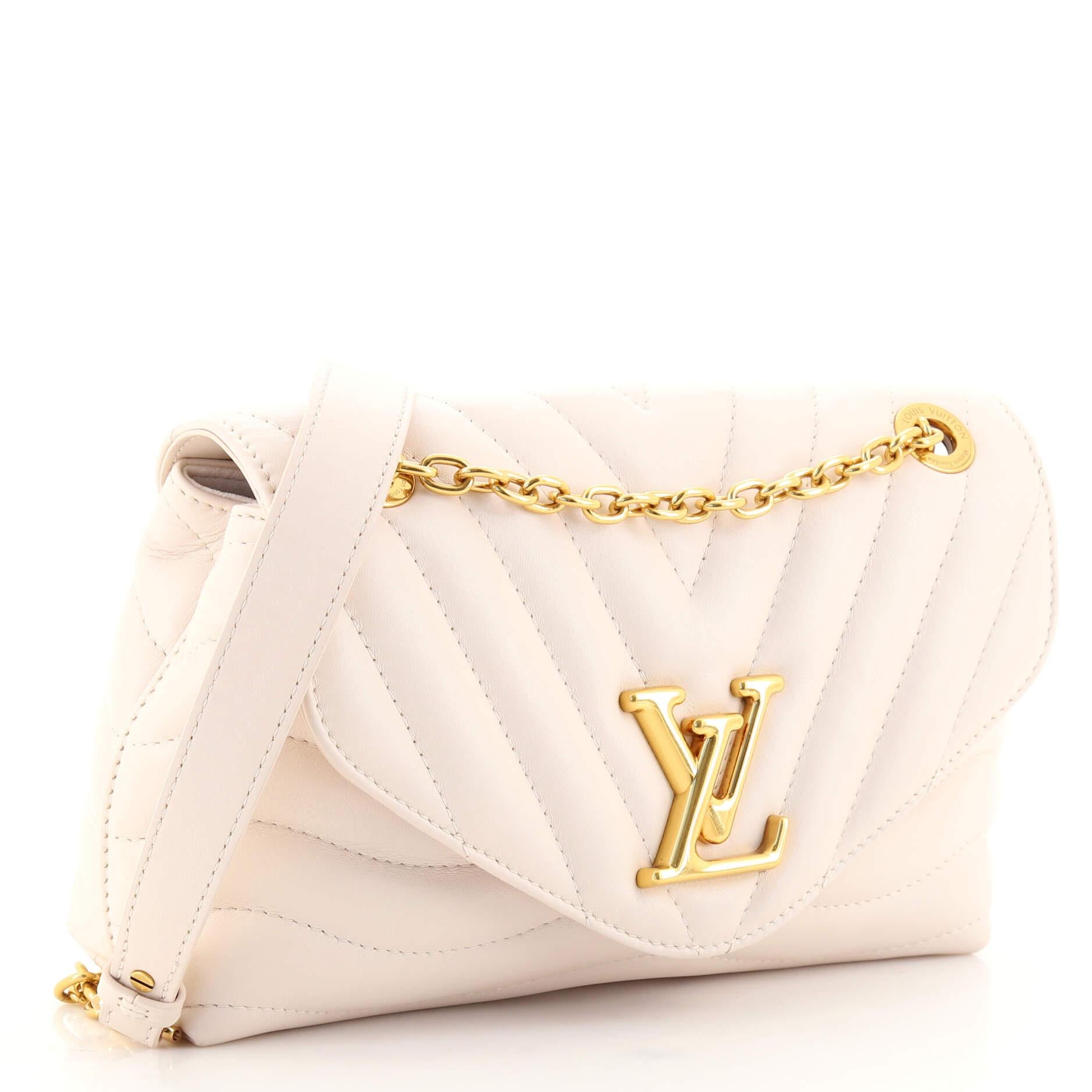 Louis Vuitton White Calfskin New Wave Chain Tote, myGemma, CH