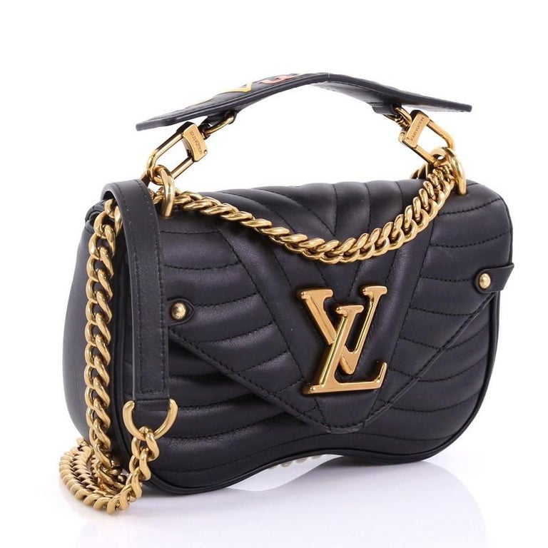 Louis Vuitton New Wave Chain Bag Quilted Leather MM at 1stDibs