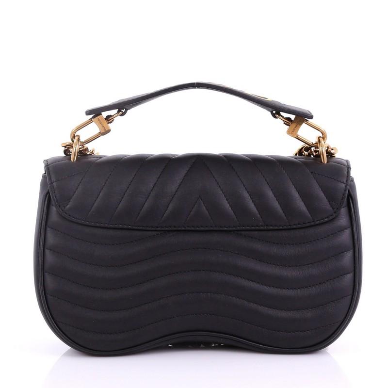 Louis Vuitton New Wave Chain Bag Quilted Leather MM In Good Condition In NY, NY
