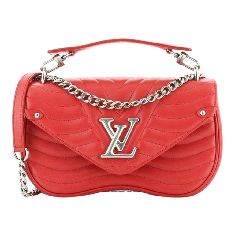 Louis Vuitton New Wave Chain Bag Quilted Leather MM For Sale at 1stdibs