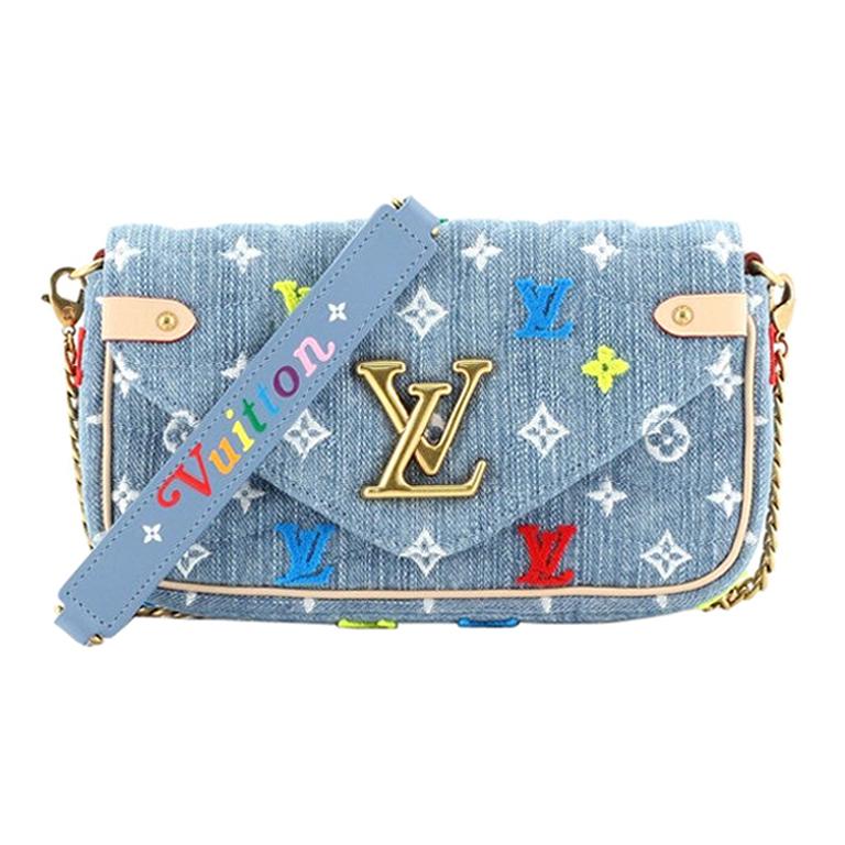 Louis Vuitton New Wave Chain Pochette Monogram Embroidered Quilted