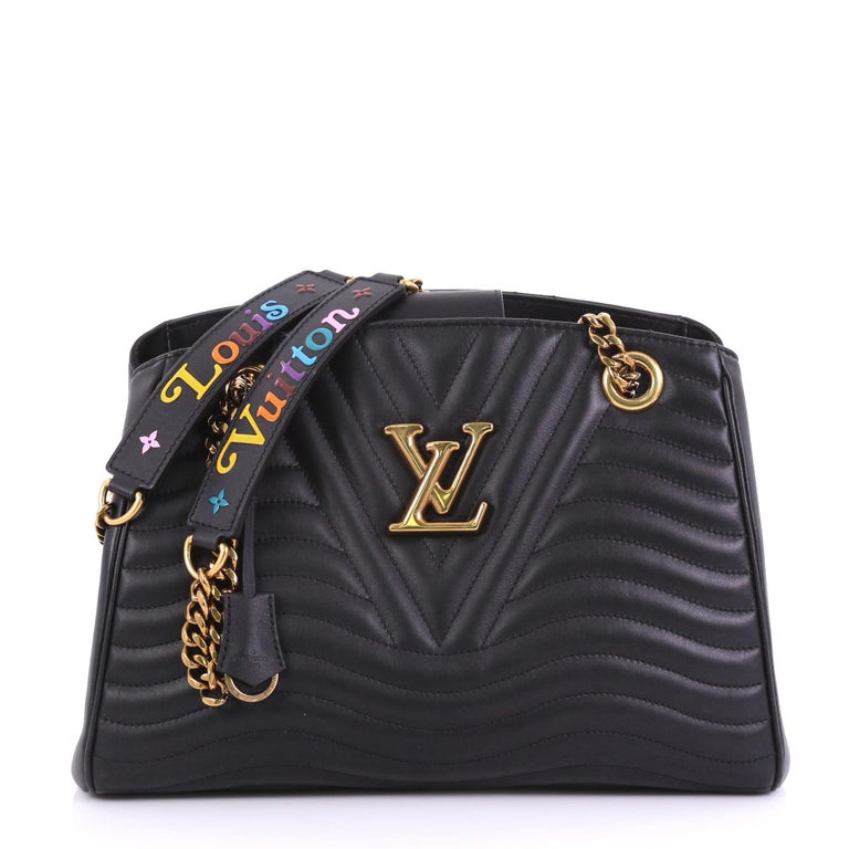 Louis Vuitton Louis Vuitton New Wave Multi Pochette Black Smooth Cowhide  Leather at 1stDibs