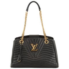 Louis Vuitton New Wave Chain Shoulder Bag Embroidered Monogram Denim New at  1stDibs