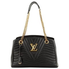 Louis Vuitton Black Leather New Wave Chain PM Bag at 1stDibs