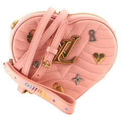 LOUIS VUITTON Calfskin Embellished New Wave Love Lock Heart Bag