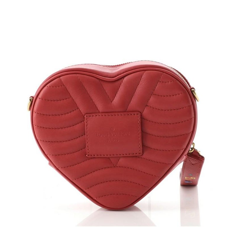 Pink Louis Vuitton New Wave Love Lock Heart Crossbody Bag