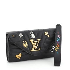 Louis Vuitton New Wave Long Wallet Embellished Quilted Leather