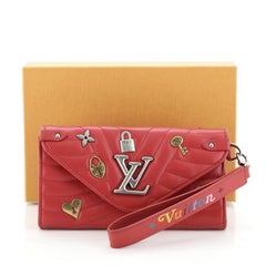 Louis Vuitton New Wave Long Wallet Embellished Quilted Leather
