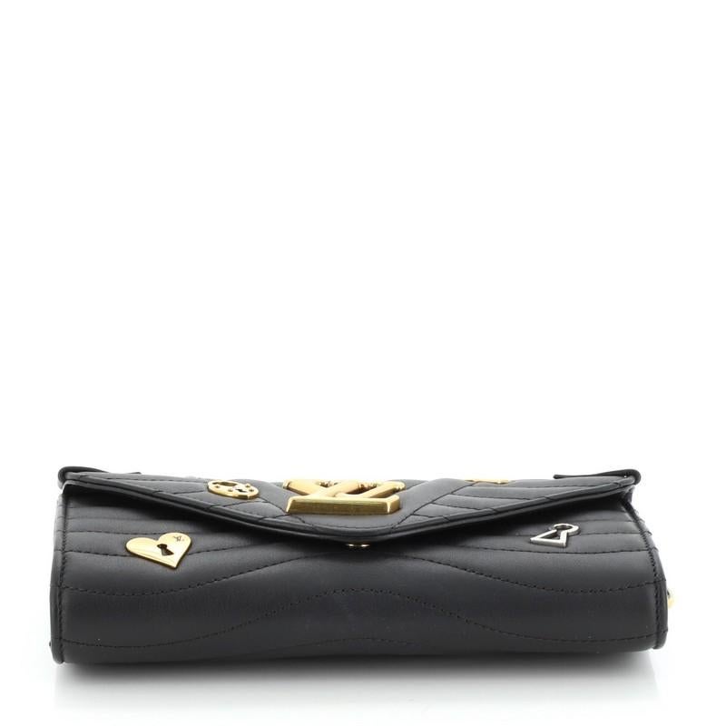 Louis Vuitton New Wave Long Wallet Embellished Quilted Leather In Good Condition In NY, NY