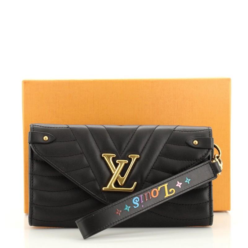 Louis Vuitton Black Calfskin Quilted Leather New Wave Multi -Pochette