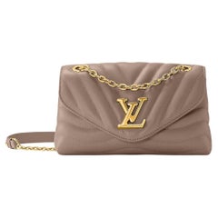 Louis Vuitton New Wave MM Chain Bag Taupe Smooth Cowhide Leather