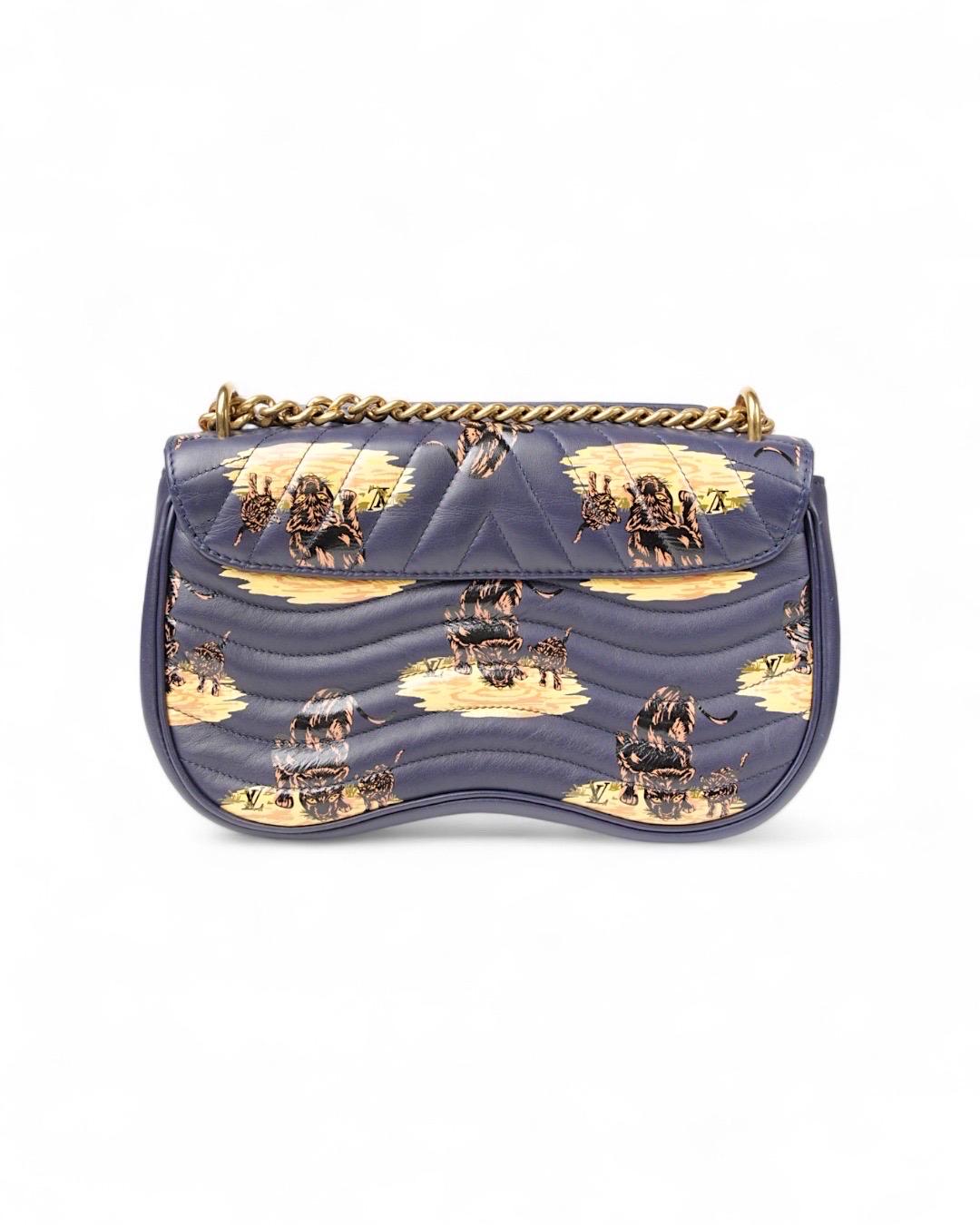 Louis Vuitton New Wave MM Leopard Print Blu Unisexe en vente