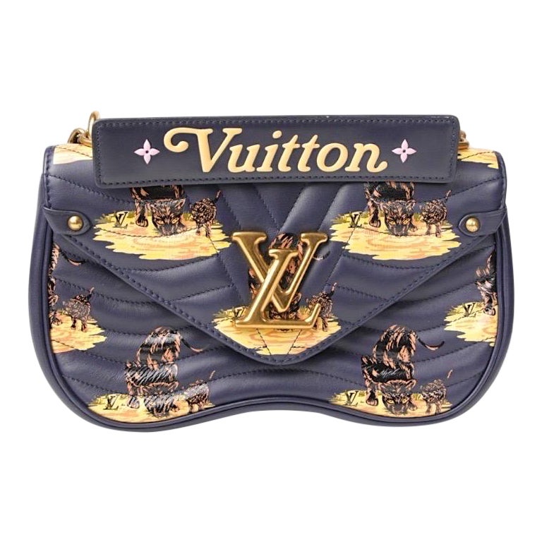 Louis Vuitton New Wave MM Stampa Leopardo Blu