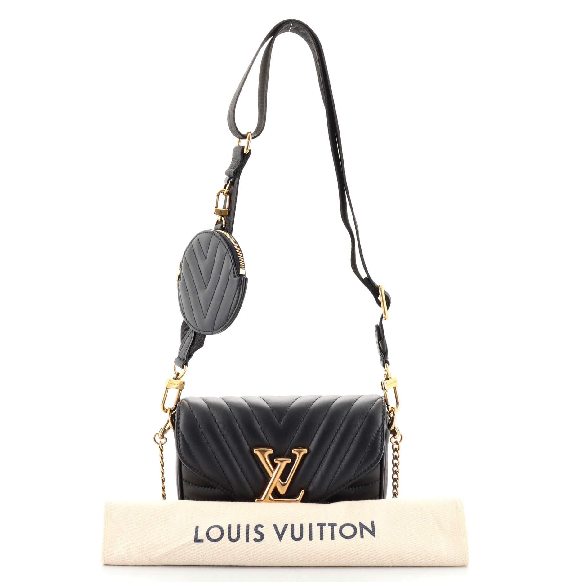 Louis Vuitton New Wave Multi-Pochette Snow in Calfskin Leather with Vintage  Gold-tone - US