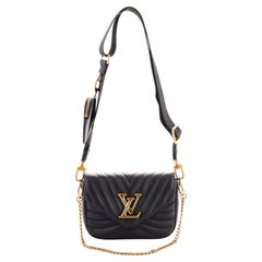 Louis Vuitton - Authenticated Multi-Pochette New Wave Handbag - Leather Black Plain for Women, Very Good Condition