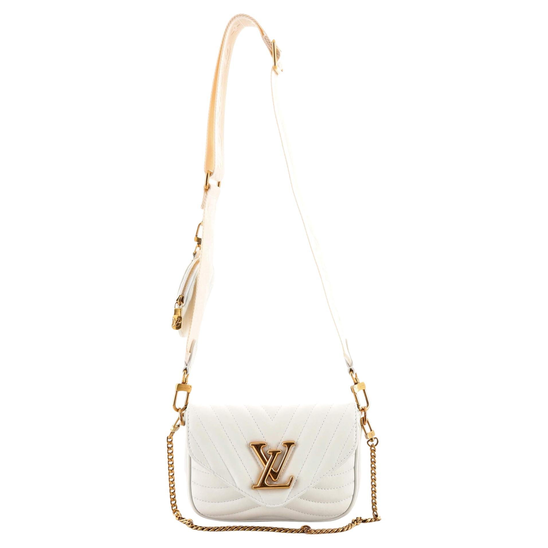 Pre-owned Louis Vuitton Multi-pochette New Wave Leather Crossbody Bag In  Beige