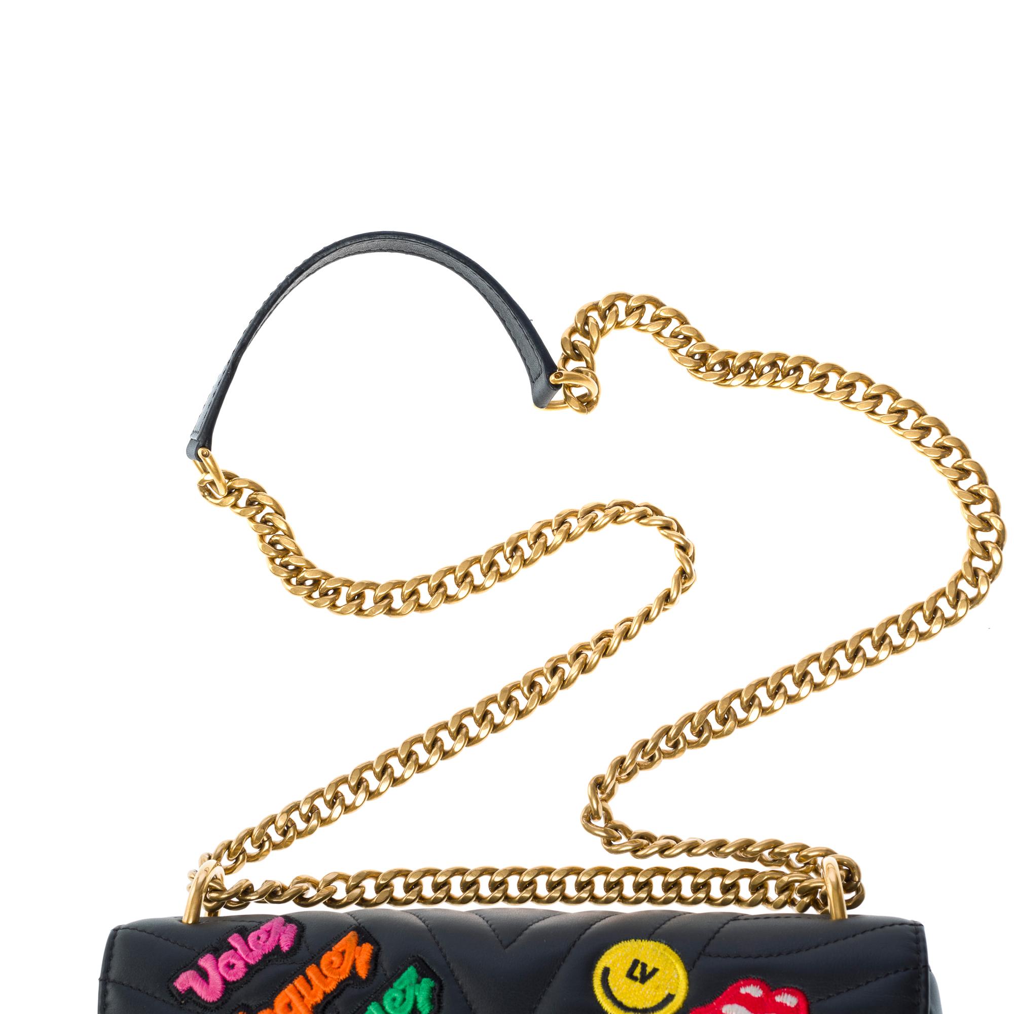 New Louis Vuitton New Wave MM shoulder bag in Black quilted calf leather, GHW For Sale 6