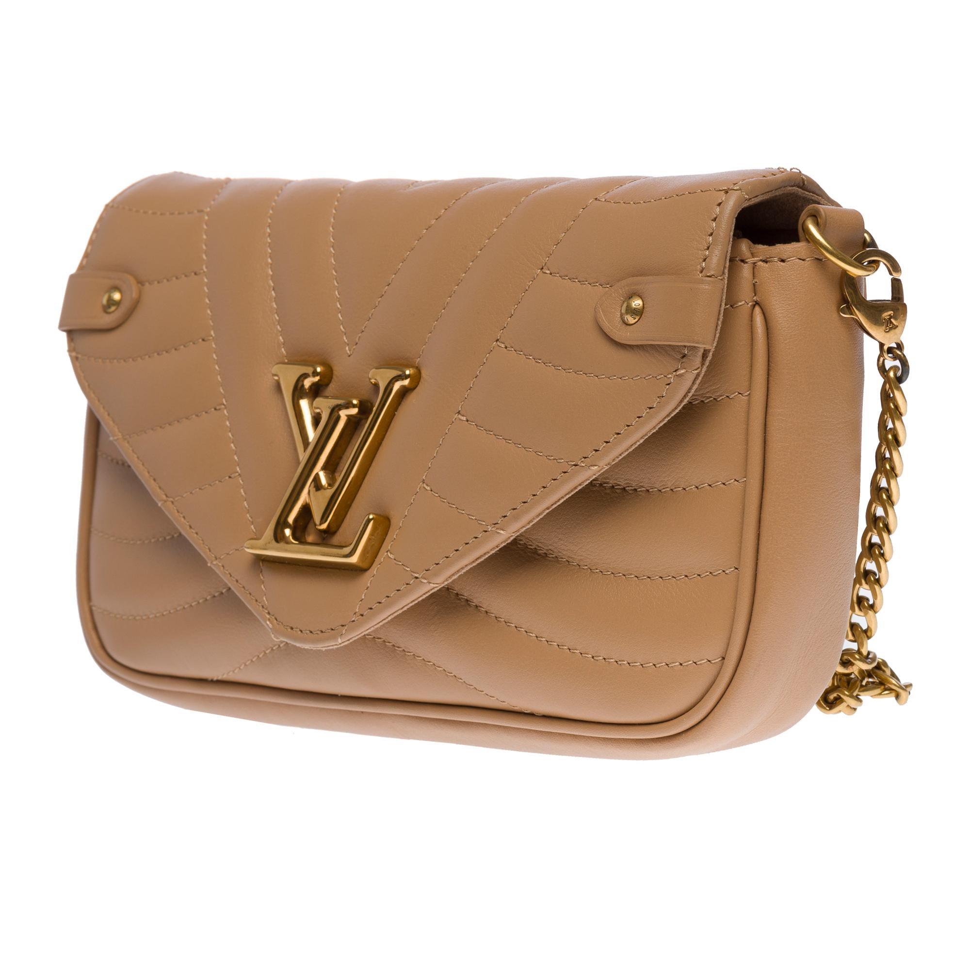 Women's or Men's Louis Vuitton New Wave shoulder bag in hazelnut quilted calf leather, GHW