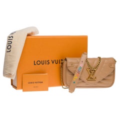 Louis Vuitton New Wave shoulder bag in hazelnut quilted calf leather, GHW