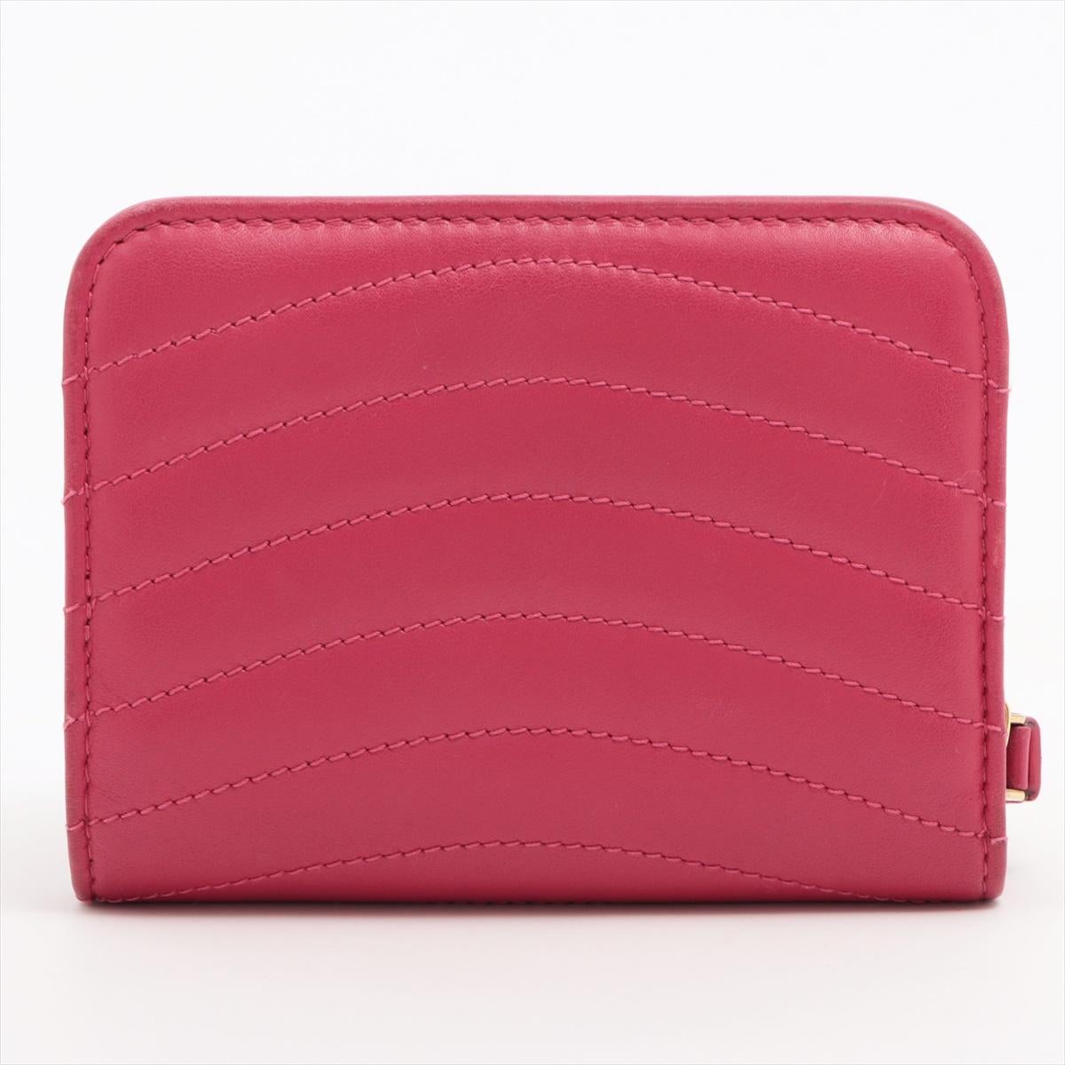 Louis Vuitton New Wave Zipped Compact Wallet Fuchsia In Good Condition For Sale In Indianapolis, IN