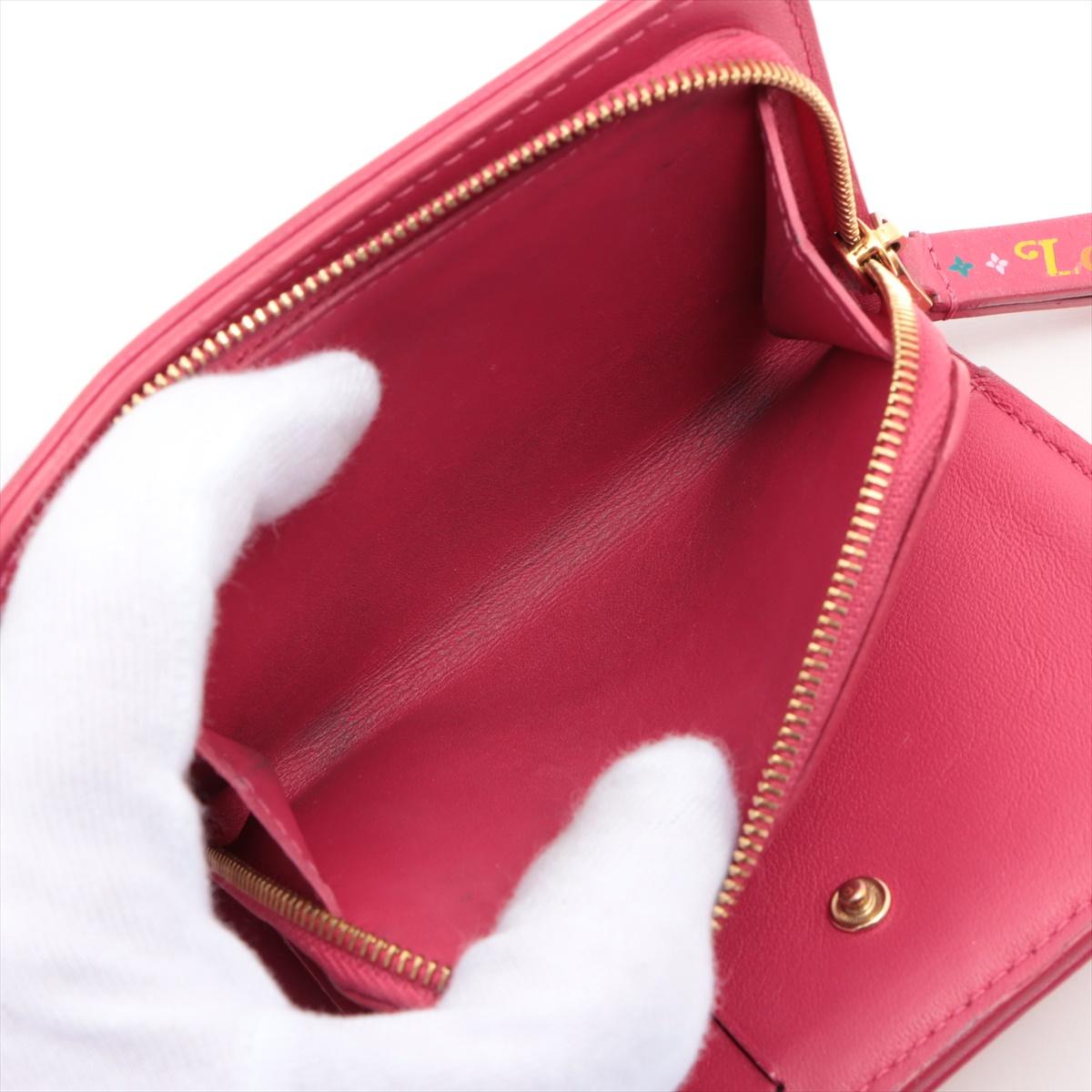 Louis Vuitton New Wave Zipped Compact Wallet Fuchsia For Sale 2