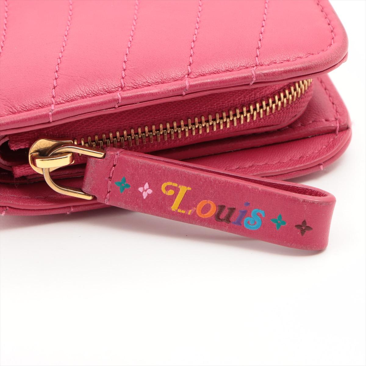 Louis Vuitton New Wave Zipped Compact Wallet Fuchsia For Sale 4