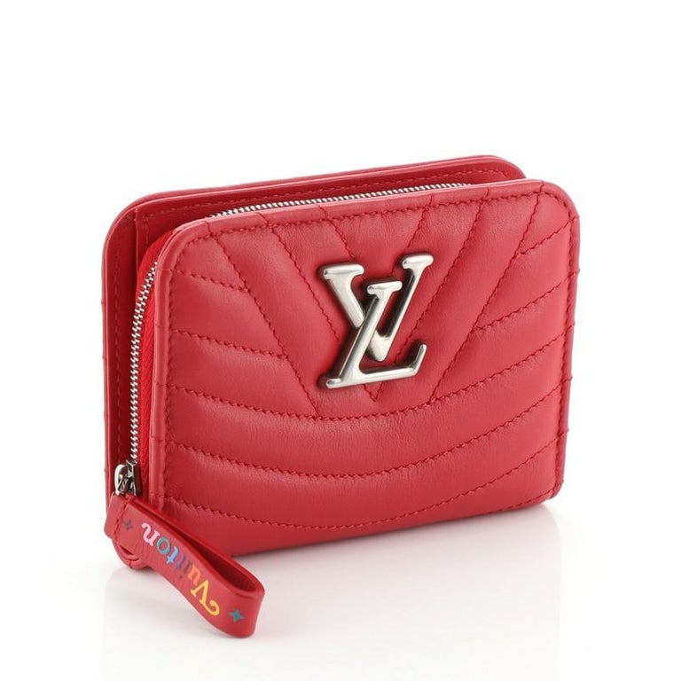 Louis Vuitton New Wave Zipped Compact Wallet Quilted Leather For Sale at 1stdibs