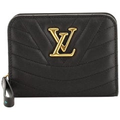 Louis Vuitton New Wave - Portefeuille compact zippé en cuir matelassé
