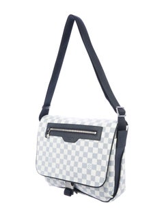 Louis Vuitton NEW White Blue Monogram Men's Women's Carryall Travel Bag