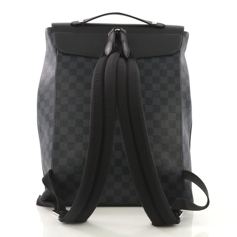 Black Louis Vuitton Newport Backpack Damier Cobalt