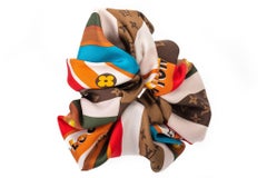 Louis Vuitton NIB LG Silk Multicolor Scrunchie